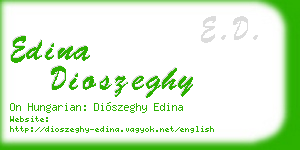 edina dioszeghy business card